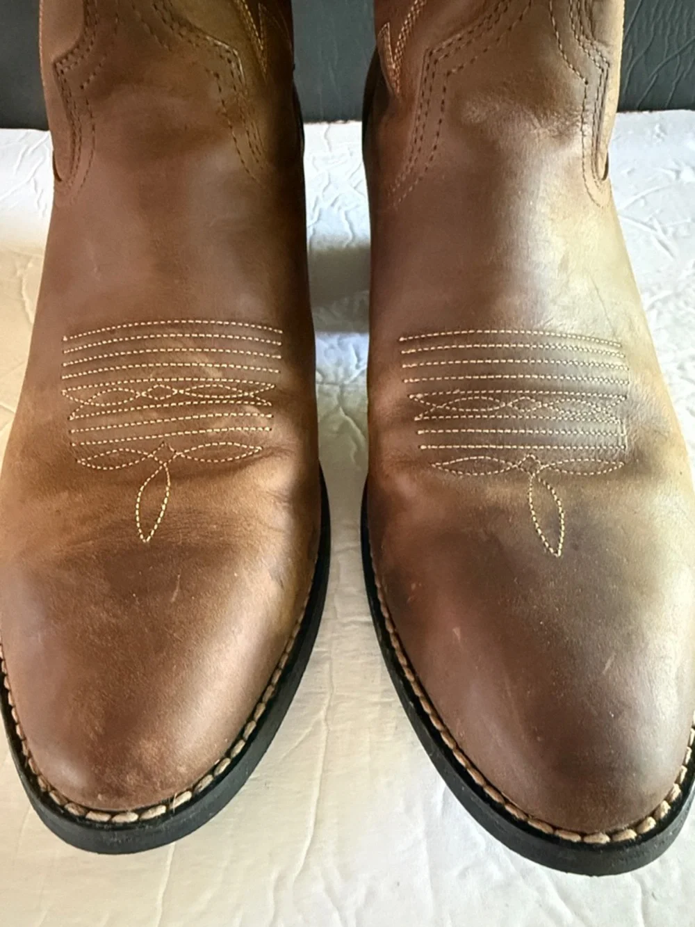 ARIAT Women’s 10 Heritage R Toe Western Boots Distressed Brown Coastal Cowgirl - Picture 4 of 15